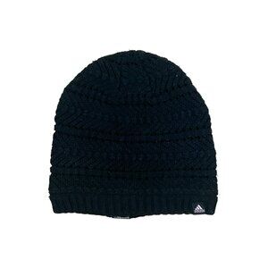 Knit Beanie — adidas ClimaWarm — Black Fleece-Lined Winter Hat